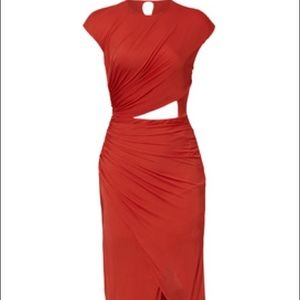 Halston Heritage Chilli Cut Out Dress